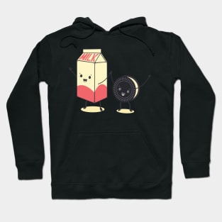 Milk and Cookies Cute Cartoon Characters are best friends, kawaii graphic, cookies n' milk Hoodie